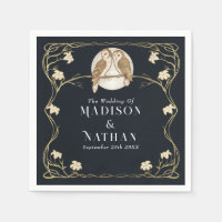 Elegante Art Nouveau Eulen Hochzeit
