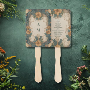 Elegante Art Nouveau Florale Hochzeit Fächer
