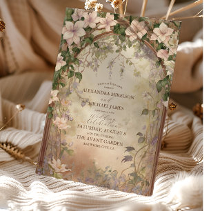Elegante Art Nouveau-Hochzeit Einladung