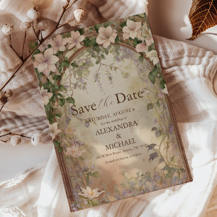 Elegante Art Nouveau-Hochzeit Save The Date