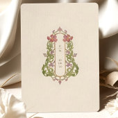 Elegante Art Nouveau Iris Floral Wedding Einladung