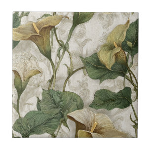 Elegante Art Nouveau Lilienfliesen für die Küche Fliese