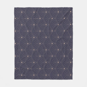 Elegante Art Nouveau, minimalistisches Muster. Fleecedecke