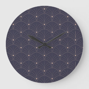 Elegante Art Nouveau, minimalistisches Muster. Große Wanduhr