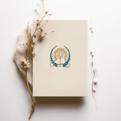 Elegante Art Nouveau Wedding Drinks Menü Karte