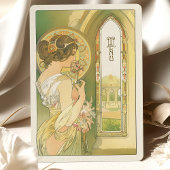 Elegante Art Nouveau Wedding Menu Card Einladung