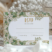 Elegante Art Nouveau Wedding RSVP Card Einladung