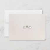 Elegante Art Nouveau Wedding RSVP Card mit QR Code Einladung (Rückseite)