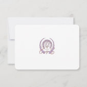 Elegante Art Nouveau Wedding RSVP Card mit QR Code Einladung (Rückseite)