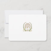 Elegante Art Nouveau Wedding RSVP Card mit QR Code Einladung (Rückseite)