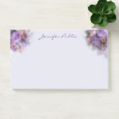 Elegante Art Template Öl Blume Handgeschriebene Post-it Klebezettel (Büro)