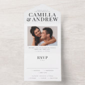 Elegante Art UAWG Hochzeit All In One Einladung (Innen Boden)