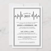 Elegante ärztliche Krankenpflegeschule Abschluss Einladung (Vorderseite)