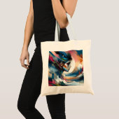 Elegante Asbstruct Colorful Woman Tote Bag Tragetasche (Vorderseite (Produkt))