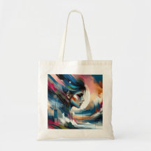Elegante Asbstruct Colorful Woman Tote Bag