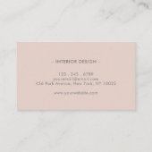 Elegante Asche und Beige beruflich Visitenkarte (Rückseite)