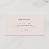 Elegante Asche und Beige beruflich Visitenkarte (Rückseite)