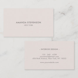 Elegante Asche und Beige beruflich Visitenkarte