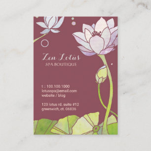 Elegante Asian Lotus Yoga oder Wellness-Center Visitenkarte