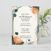 Elegante asiatische Jugendstil-Einladung Einladung (Stehend Vorderseite)