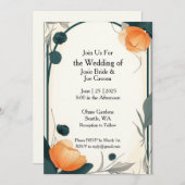 Elegante asiatische Jugendstil-Einladung Einladung (Vorne/Hinten)