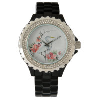 Elegante Asiatische Krane und Blossom Art