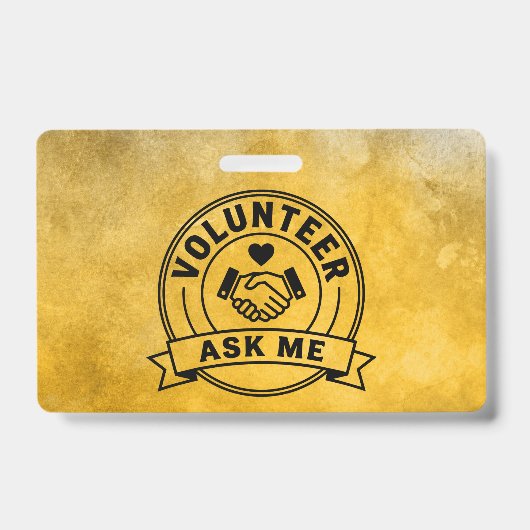 Elegante Ask Me Freiwilligen-Veranstaltungsmitarbe Ausweis (Vorderseite)
