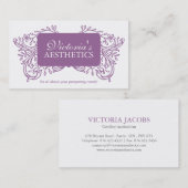 Elegante Ästetiker-Visitenkarte Visitenkarte (Vorne/Hinten)