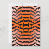 Elegante Ästhetik Orange & Black Tiger Skin Print Einladung (Rückseite)