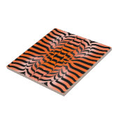 Elegante Ästhetik Orange & Black Tiger Skin Print Fliese (Seite)