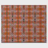 Elegante Ästhetik Orange & Black Tiger Skin Print Geschenkpapier (Flach)