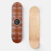 Elegante Ästhetik Orange & Black Tiger Skin Print Skateboard (Vorderseite)