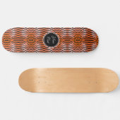 Elegante Ästhetik Orange & Black Tiger Skin Print Skateboard (Horizontal)