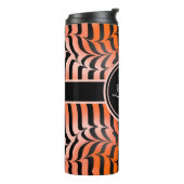 Elegante Ästhetik Orange & Black Tiger Skin Print Thermosbecher (Nach links gedreht)