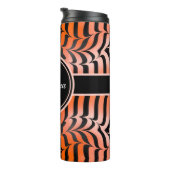Elegante Ästhetik Orange & Black Tiger Skin Print Thermosbecher (Nach rechts gedreht)