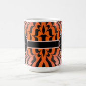 Elegante Ästhetik Orange & Black Tiger Skin Print Verwandlungstasse (Zentrum)