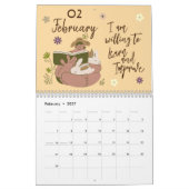 Elegante ästhetische schöne Bekenntnisse 2025 Kalender (Feb 2027)