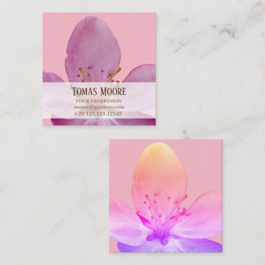 Elegante Atemberaubende Visitenkarten Quadratische Visitenkarte (Vorne/Hinten)