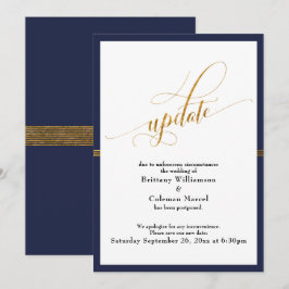 Elegante, aufgeschobene Hochzeitskarte und Goldstr Einladung