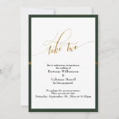 Elegante, aufgeschobene Karte für Hochzeitsgrauen (Vorderseite)