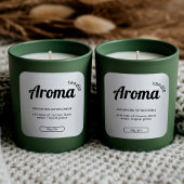 Elegante Aufkleber für weiße und schwarze Kerzen