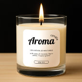 Elegante Aufkleber für weiße und schwarze Kerzen