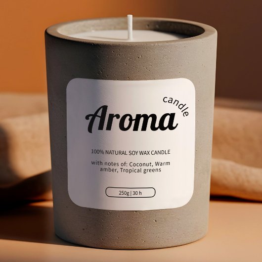 Elegante Aufkleber für weiße und schwarze Kerzen