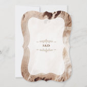 Elegante Aurum Marble Gold Textured Wedding Einladung (Rückseite)