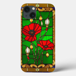 Elegante, aus Glas bestehende rote Blume Case-Mate iPhone Hülle