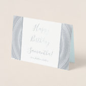 Elegante, ausgefeilte "Happy Birthday"-Karte Folienkarte (Vorderseite)