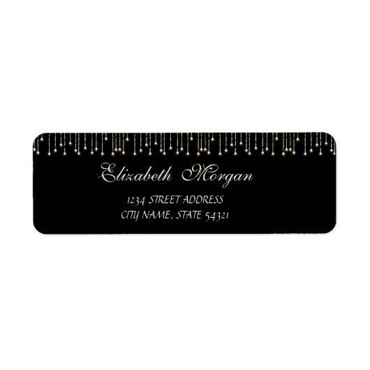 Elegante, ausgeklügelte schwarze Adresse (Vorne)