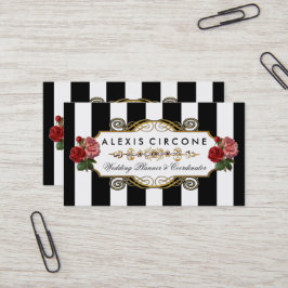 Elegante Auslese Stripes |Gold Visitenkarte