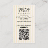 Elegante Ausstattung des Vintagen Koch Visitenkarte (Rückseite)