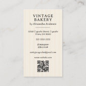 Elegante Ausstattung des Vintagen Koch Visitenkarte (Rückseite)